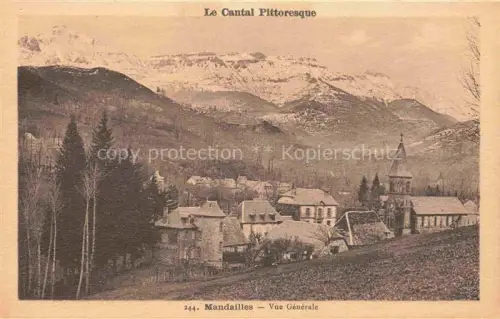 AK / Ansichtskarte Mandailles-Saint-Julien AURILLAC 15 Cantal Vue générale et les montagnes