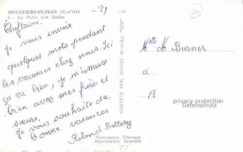 AK / Ansichtskarte Moustiers-Saint-Jean Montbard 21 Cote-d Or La Porte aux Goths