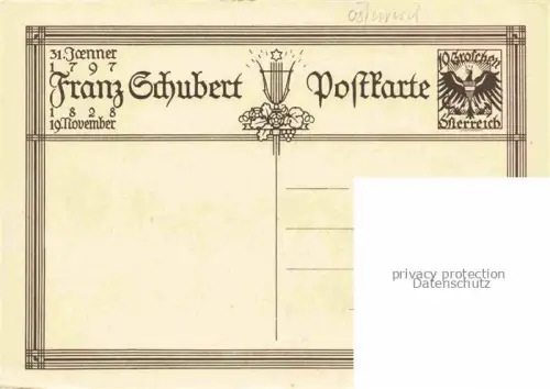 AK / Ansichtskarte SCHUBERT Franz (1797-1828) Komponist oesterreich Adler 