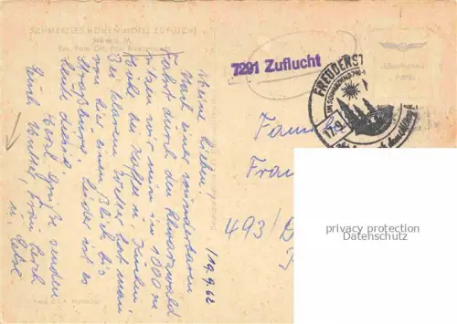 AK / Ansichtskarte Zuflucht FREUDENSTADT BW Schmelzles Hoehen Hotel Zuflucht