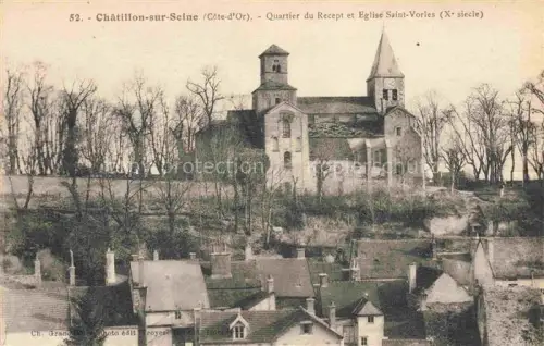AK / Ansichtskarte Chatillon-sur-Seine Montbard 21 Cote-d Or Quartier du Recept et Eglise Saint-Vorles Xe siècle