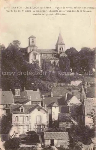 AK / Ansichtskarte Chatillon-sur-Seine Montbard 21 Cote-d Or Vue d'ensemble Eglise St. Vorles