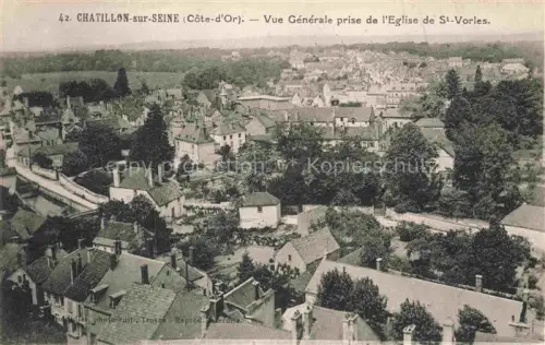 AK / Ansichtskarte Chatillon-sur-Seine Montbard 21 Cote-d Or Vue générale prise de l'Eglise de St. Vorles