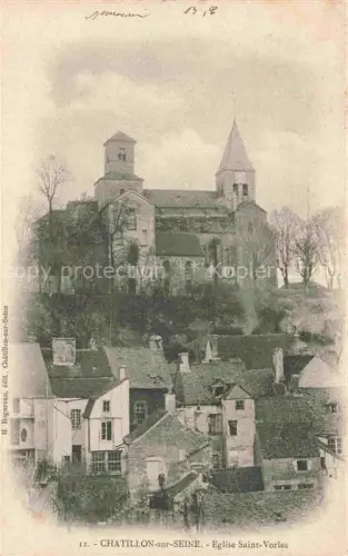 AK / Ansichtskarte Chatillon-sur-Seine Montbard 21 Cote-d Or Vue d'ensemble et l'Eglise Saint-Vorles