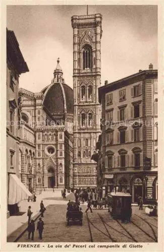 AK / Ansichtskarte FIRENZE Florence Florenz Toscana IT Via de Pecori col campanile di Giotto