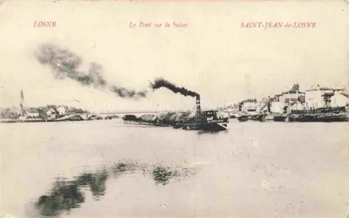 AK / Ansichtskarte Saint-Jean-de-Losne BEAUNE 21 Cote-d Or Le pont sur la Saône