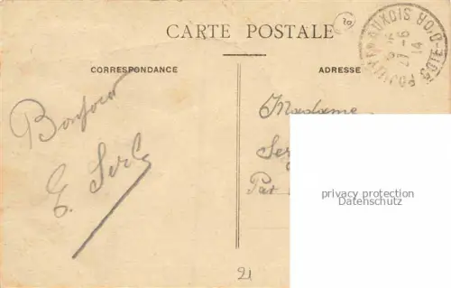 AK / Ansichtskarte St-Seine-l Abbaye DIJON 21 Cote-d Or Rue Carnot et Place des Marronniers