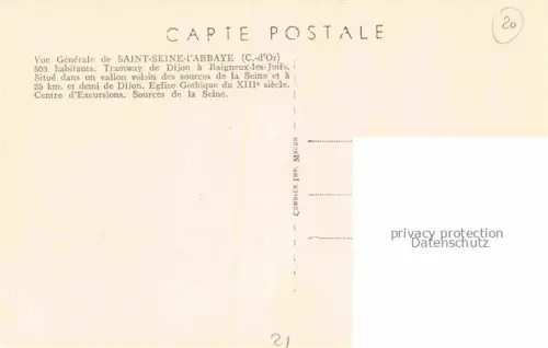 AK / Ansichtskarte Saint-Seine-l Abbaye Vue générale