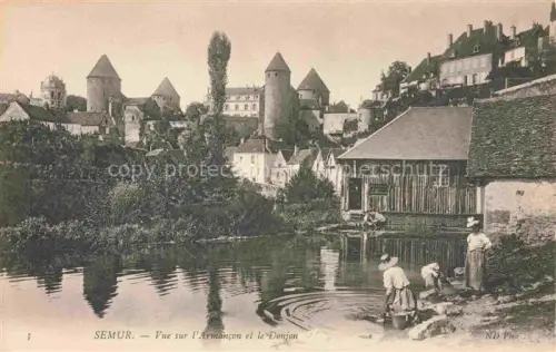 AK / Ansichtskarte SEMUR-EN-AUXOIS Montbard 21 Cote-d Or Vur sur l'Armancon et le Donjon