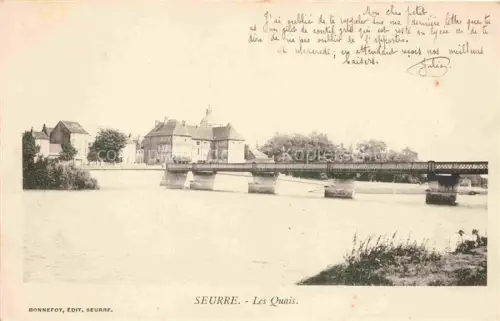 AK / Ansichtskarte Seurre Beaune 21 Cote-d Or Les quais et le pont