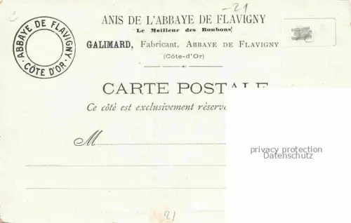 AK / Ansichtskarte Flavigny-sur-Ozerain Montbard 21 Cote-d Or Vue générale et l'abbay Fontaine de la Recluse Marque des Anis