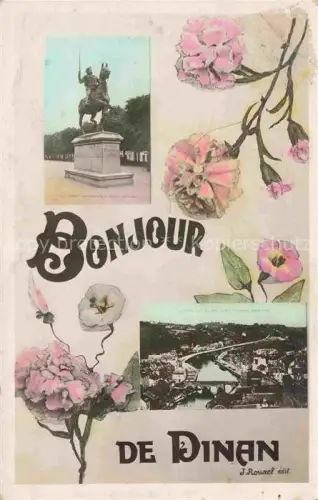 AK / Ansichtskarte DINAN 22 Cotes-d Armor Bonjour de la ville Monument vue panoramique