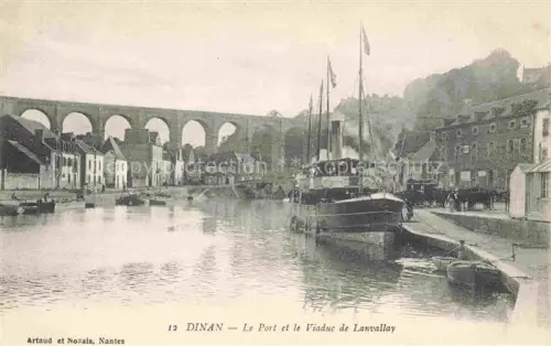 AK / Ansichtskarte DINAN 22 Cotes-d Armor Le port et le viaduc de Lanvallay