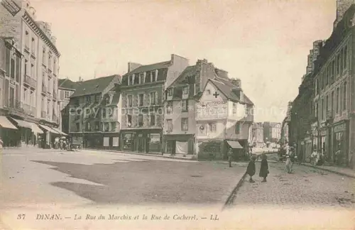 AK / Ansichtskarte DINAN 22 Cotes-d Armor Rue du Marché et Rue de Cocherel