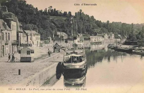 AK / Ansichtskarte DINAN 22 Cotes-d Armor Le port vue prise du vieux pont