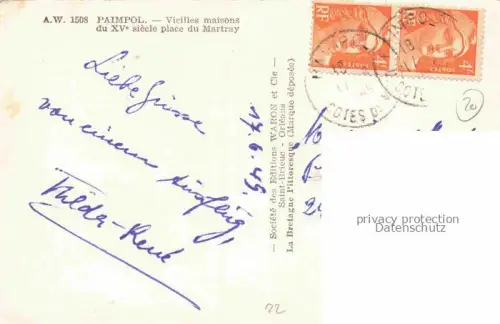 AK / Ansichtskarte PAIMPOL Saint-Brieuc 22 Cotes-d Armor Vieilles maisons du XVe siècle Place du Martray