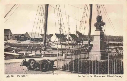 AK / Ansichtskarte PAIMPOL Saint-Brieuc 22 Cotes-d Armor Le port et le Monument Alfred Courcy