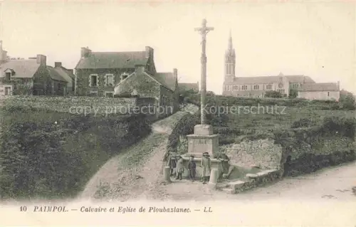 AK / Ansichtskarte PAIMPOL Saint-Brieuc 22 Cotes-d Armor Calvaire Eglise de Ploubazlanec