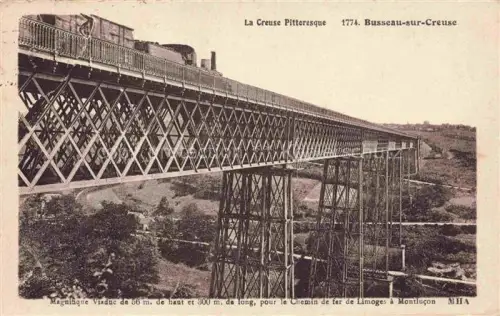 AK / Ansichtskarte Busseau-sur-Creuse Gueret 23 Creuse Viaduc pour le chemin de fer de Limoges à Montlucon