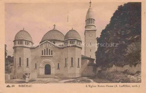 AK / Ansichtskarte Riberac Perigueux 24 Dordogne Eglise Notre-Dame Architecte J. Laffillée