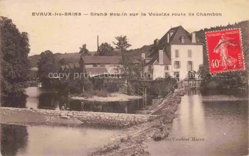 AK / Ansichtskarte Evaux-les-Bains Aubusson 23 Creuse Grand moulin sur la Voueixe Route de Chambon