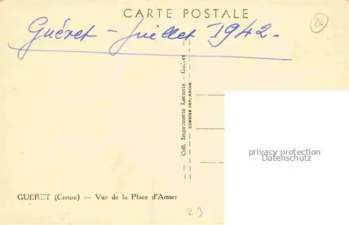 AK / Ansichtskarte Gueret 23 Creuse Vue de la Place d'Armes