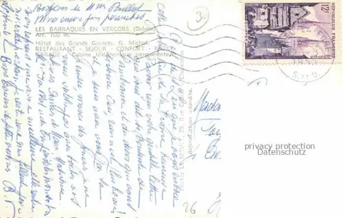 AK / Ansichtskarte Les Barraques en Vercors Die 26 Drome Hôtel des Grands Goulets