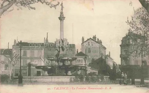 AK / Ansichtskarte VALENCE -SUR-RHONE 26 Drome La Fontaine Monumentale Feldpost