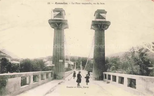AK / Ansichtskarte Remoulins Nimes 30 Gard Le Pont suspondu vu de face Garnier et Piton 