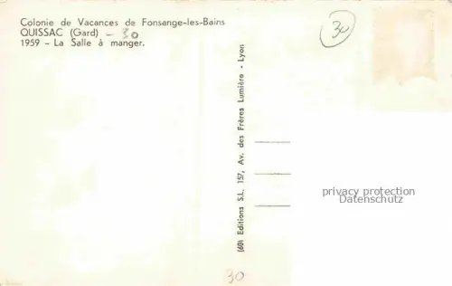 AK / Ansichtskarte Quissac VIGAN 30 Gard Fonsange les Bains Vacances Salle a manger 