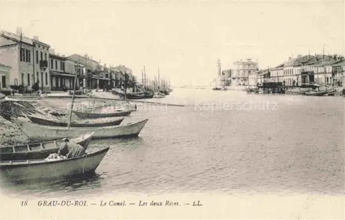 AK / Ansichtskarte Grau-du-Roi NIMES 30 Gard Le Canal Les deux Rives LL Boote 