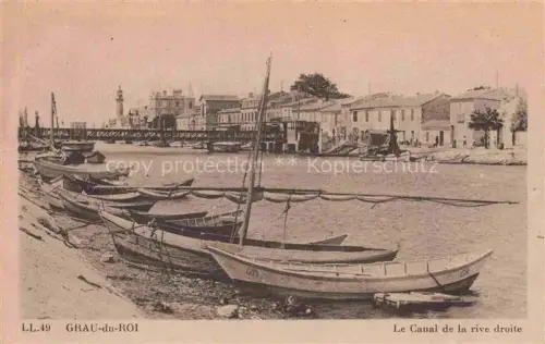 AK / Ansichtskarte Grau-du-Roi NIMES 30 Gard Le Canal de la rive droite Boote 