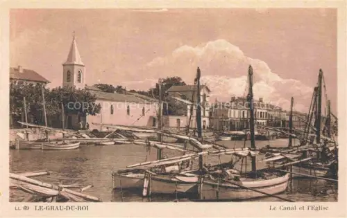 AK / Ansichtskarte Le Grau-du-Roi NIMES 30 Gard Le Canal et l'Eglise Segelboote 