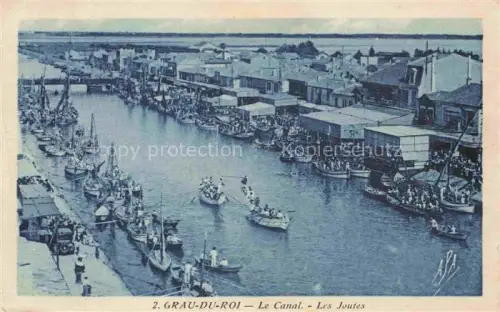 AK / Ansichtskarte Grau-du-Roi NIMES 30 Gard Le Canal Les Joutes Boote