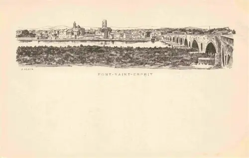 AK / Ansichtskarte Pont-Saint-Esprit NIMES 30 Gard J. Blein Vue Generale 
