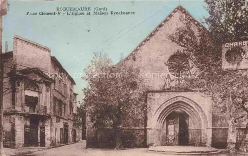 AK / Ansichtskarte Roquemaure NIMES 30 Gard Place Clement V L'Eglise Maison Renaissance 