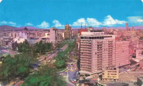 AK / Ansichtskarte Mexico -City D.F. Mexico View with the Paseo de la Reforma on the left