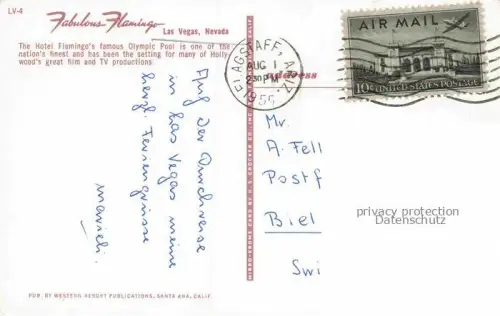 AK / Ansichtskarte LAS VEGAS Nevada USA Hotel Flamingo Pool