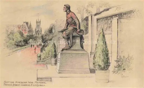 AK / Ansichtskarte EDINBURGH  SCOTLAND UK Scottish American War Memorial Princess Street