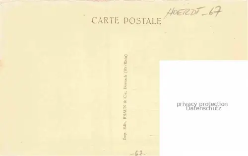 AK / Ansichtskarte Hoerdt Strasbourg 67 Bas-Rhin Alsaciennes