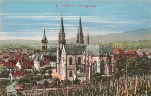 AK / Ansichtskarte Obernai Alsace Oberehnheim Elsass 67 Vue generale Eglise