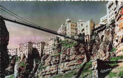 AK / Ansichtskarte CONSTANTINE Algerie La Passerelle Perregaud et la Medersa