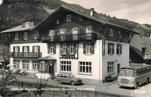 AK / Ansichtskarte Schruns Tschagguns Montafon Vorarlberg AT Gasthof Pension Rhaetikon