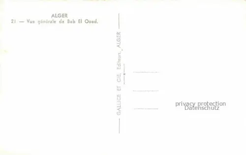 AK / Ansichtskarte ALGER  Algerie Vue generale de Bab El Oued