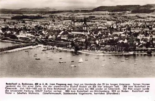 AK / Ansichtskarte Radolfzell Bodensee Fliegeraufnahme