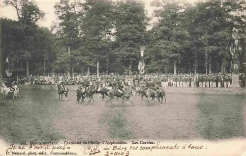 AK / Ansichtskarte FONTAINEBLEAU 77 Seine et Marne Carrousel de l'Ecole d'Application Les Cercles