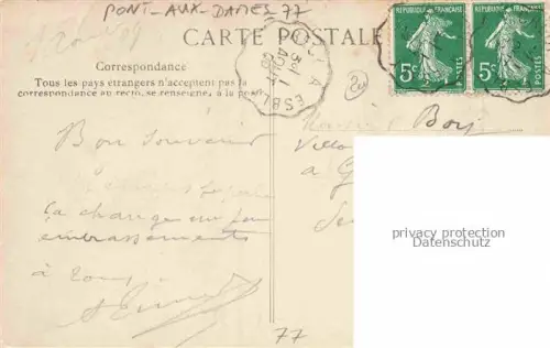 AK / Ansichtskarte Pont-aux-Dames MEAUX 77 Seine-et-Marne Maison de Retraite des Artistes Dramatiques le petit pont