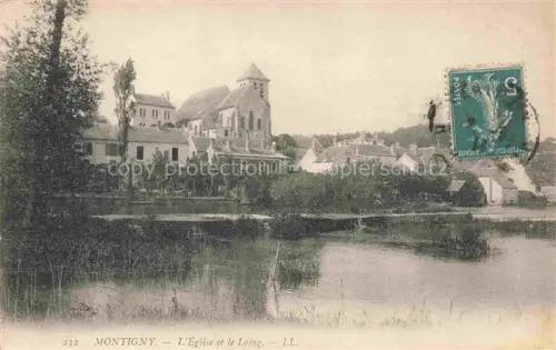 AK / Ansichtskarte Montigny-sur-Loing 77 Seine-et-Marne Eglise et le Loing