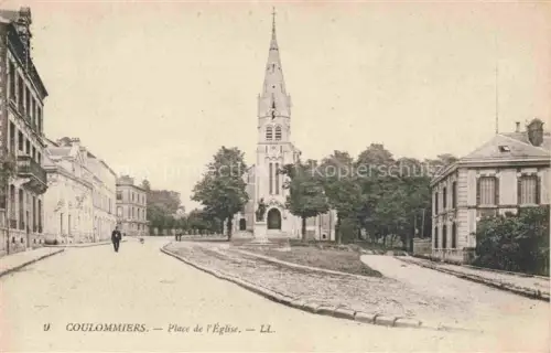 AK / Ansichtskarte Coulommiers MEAUX 77 Seine-et-Marne Place de l'Eglise