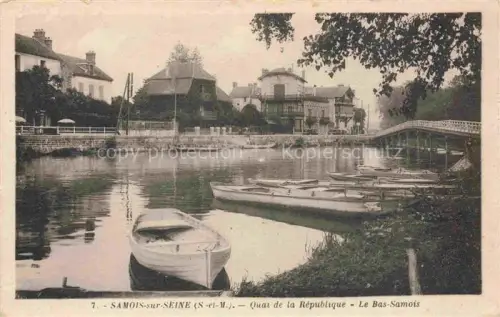 AK / Ansichtskarte Samois-sur-Seine Fontainebleau 77 Seine-et-Marne Quai de la République Le Bas-Samois